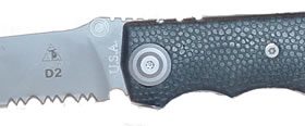 Lone Wolf Harsey D2 Double Action Knife Part Serrated