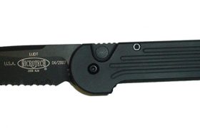 MICROTECH LUDT BLACK TACTICAL SERRATED
