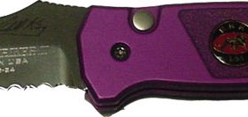 Randall King Swift Striker  2 With Violet Handle, Serrated Blade