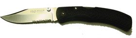 COLD STEEL VOYAGER MEDIUM CLIP POINT PART SERRATED EDGE